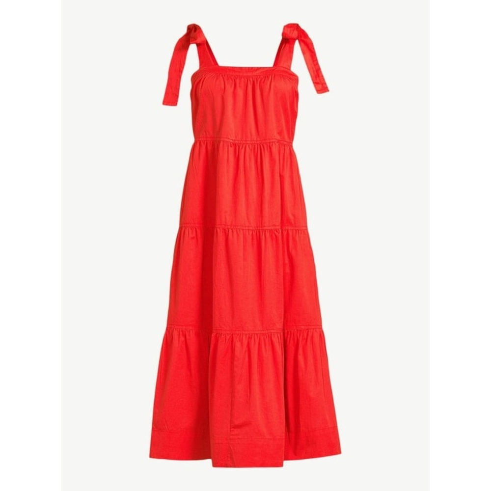 Free Assembly Red Tie Dress